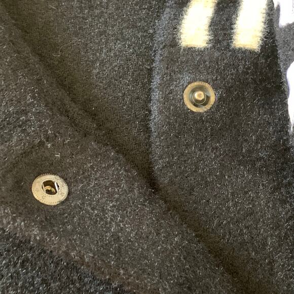 SUGAR Black Football Jacket with White Sweater Long Sleeves - Picture 8 of 11